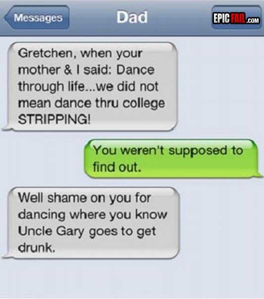 Scene: epic Daughter Fail