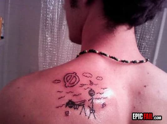 Clip: back Tattoo Fail