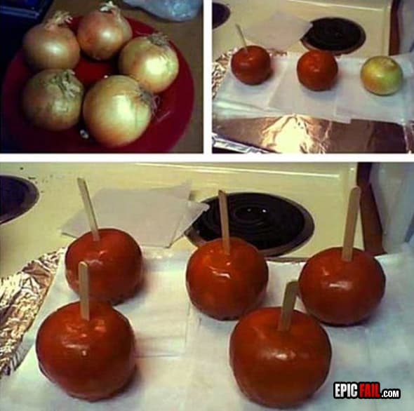 Caught on camera: candy Apples FAIL / Troll WIN