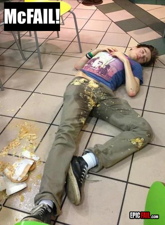Caught on camera: drunk Fail