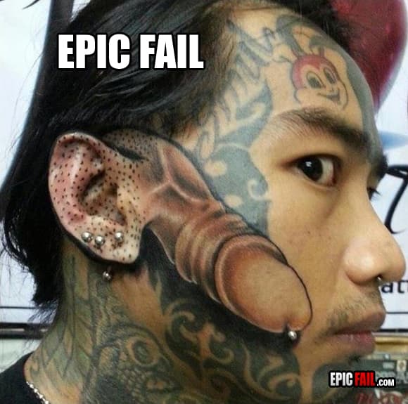Caught on camera: epic Face Tattoo Fail