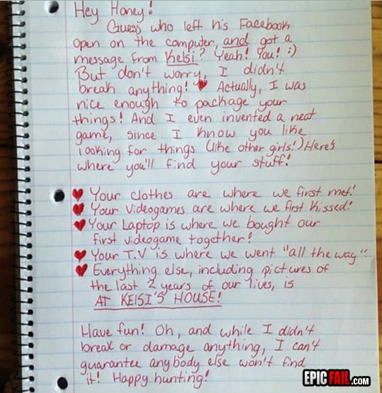 Scene: epic Breakup Letter WIN