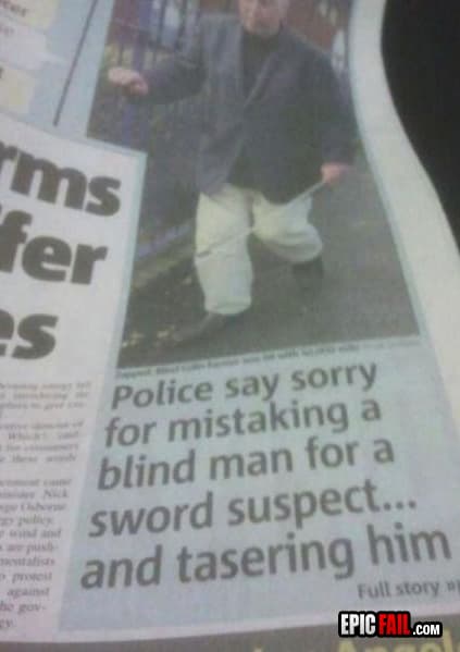Scene: epic Police FAIL