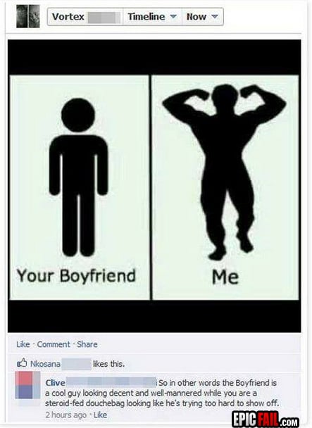 Clip: facebook Showoff FAIL / Burn WIN