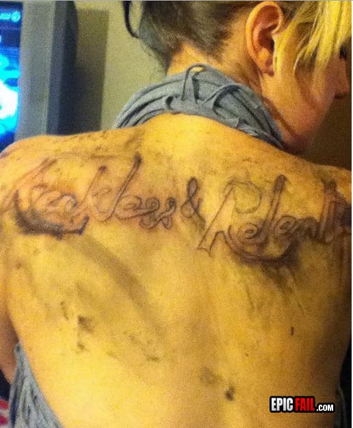 Watch: back Tattoo FAIL