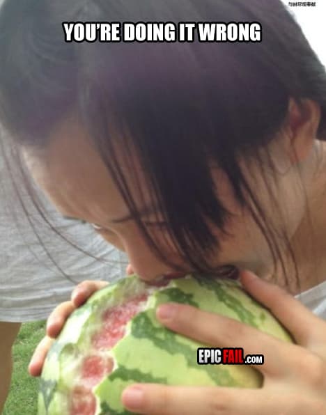Moment: eating FAIL
