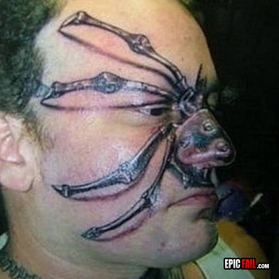 Caught on camera: wTF Face Tattoo FAIL