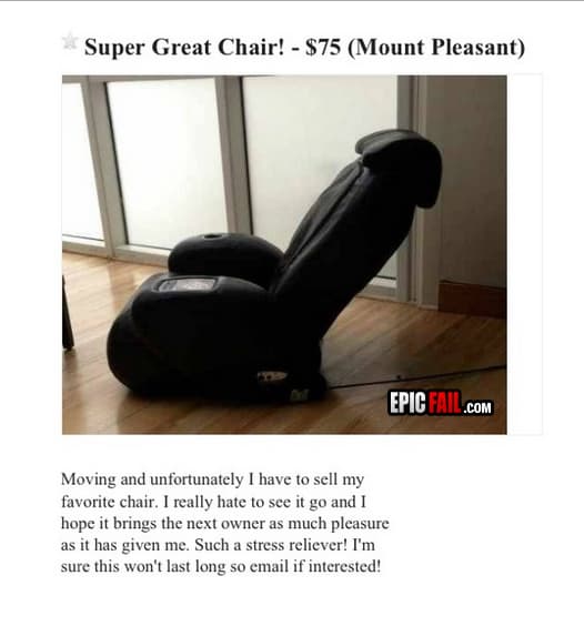 Moment: chair Design FAIL