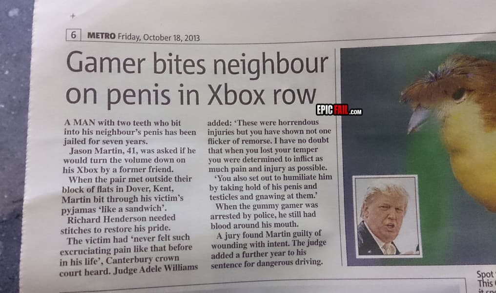 Watch: epic Gamer FAIL