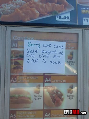 Watch: fast Food Sign FAIL