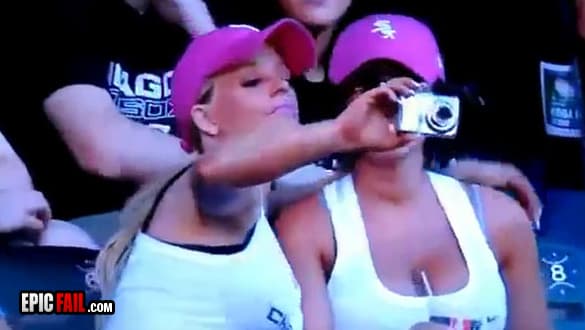 Caught on camera: blonde FAIL