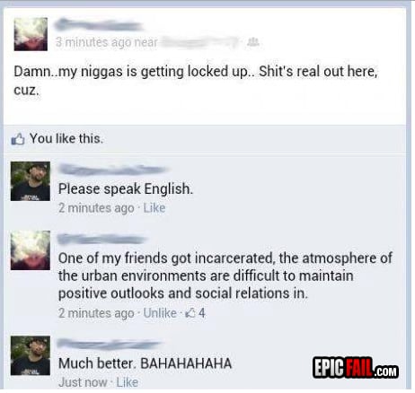 Caught on camera: facebook Status Reply WIN