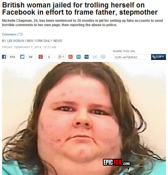 British Woman Arrested For Trolling Herself On Facebook — fail moment