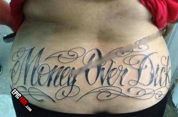 Caught on camera: epic Tramp Stamp FAIL