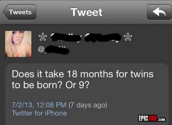 Moment: blonde Tweet FAIL