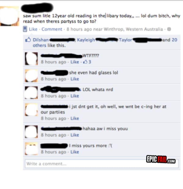 Scene: facebook Status Update FAIL