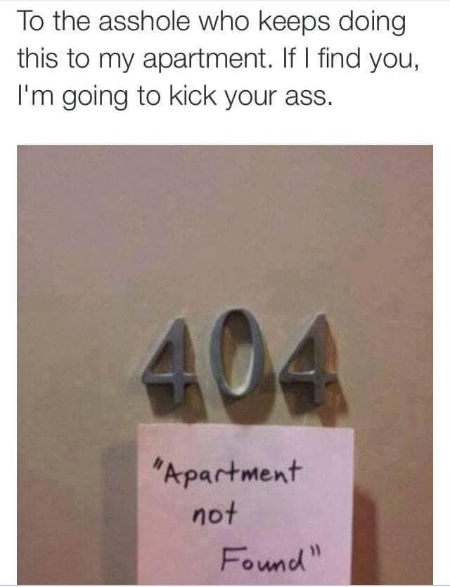 Apartment 404 — fail moment